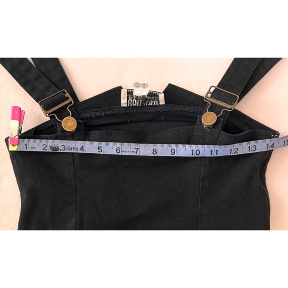 Collectif London Retro Overall Jean Pencil Skirt, LG - Picture 6 of 12